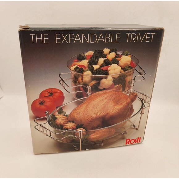 Rosti Expandable Trivet 15-Inch Italian Made For Any Dish Tray Or Bowl Holiday - Picture 1 of 10